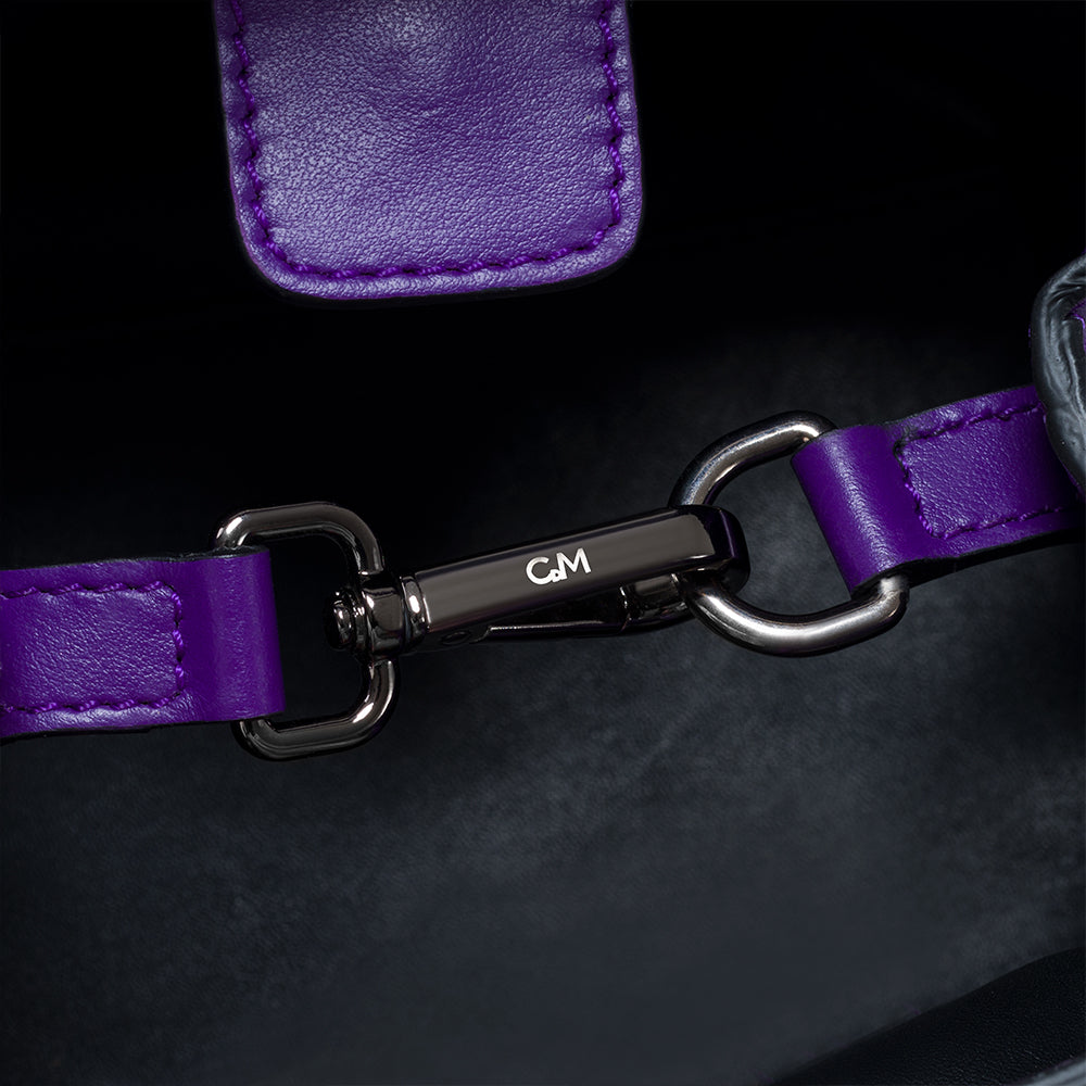 Upgrade your style with the Cubo Marmara Purple Handbag from The Luxe Maison. Perfect for online shopping! Shop Now!