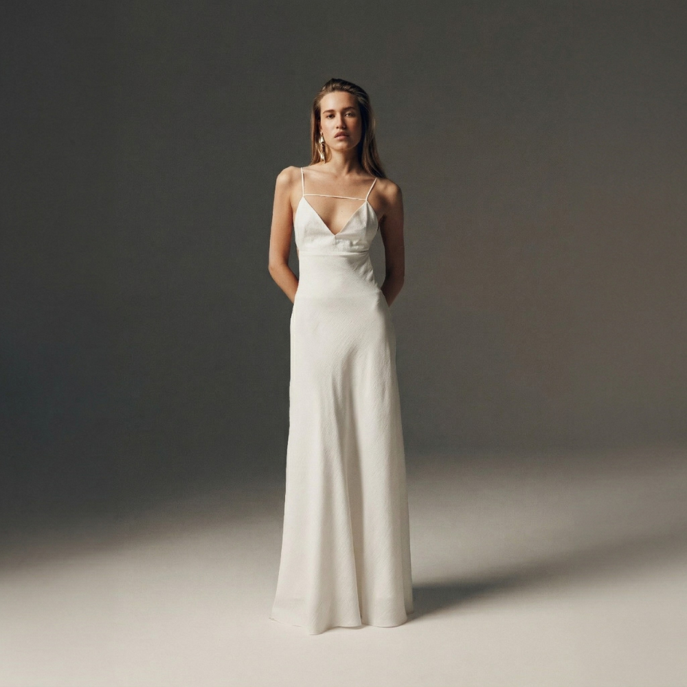 Lightweight dress with a beautiful open back for an effortless, elegant look. Shop now at our exclusive clothing website.