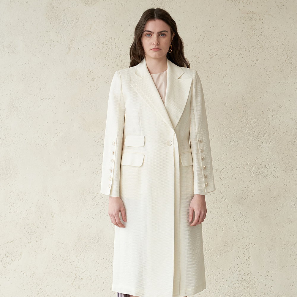 Ivory colored long coat