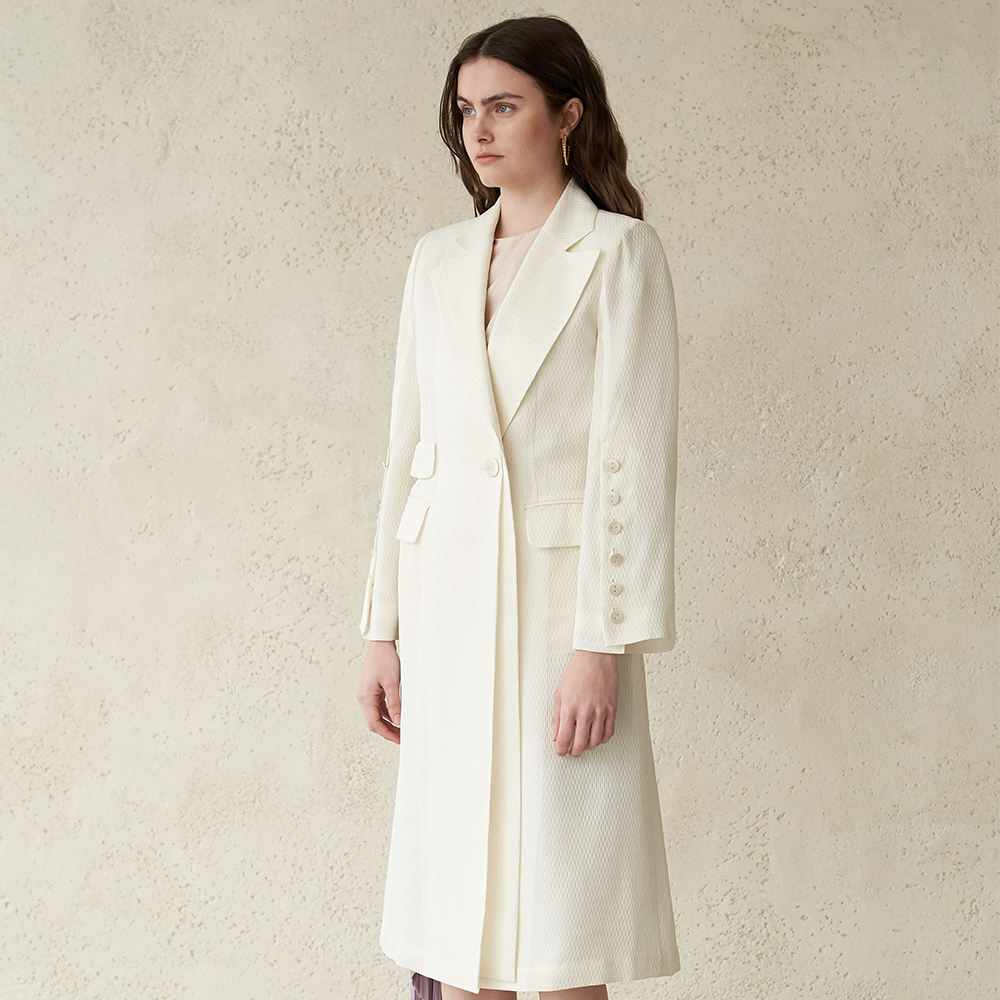 Ivory colored long coat