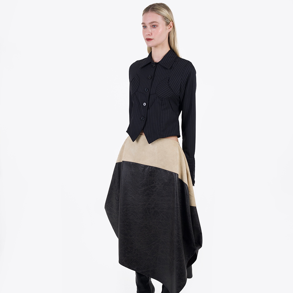 Shop Grace Weller's Draped Leather Skirt. Perfect for any occasion, this stylish skirt is a must-have. Explore women's clothing at our shopping website. Shop now!