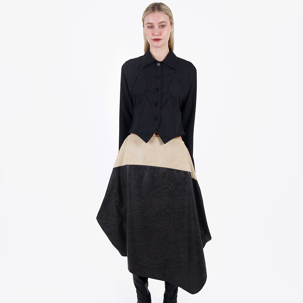 Shop Grace Weller's Draped Leather Skirt. Perfect for any occasion, this stylish skirt is a must-have. Explore women's clothing at our shopping website. Shop now!