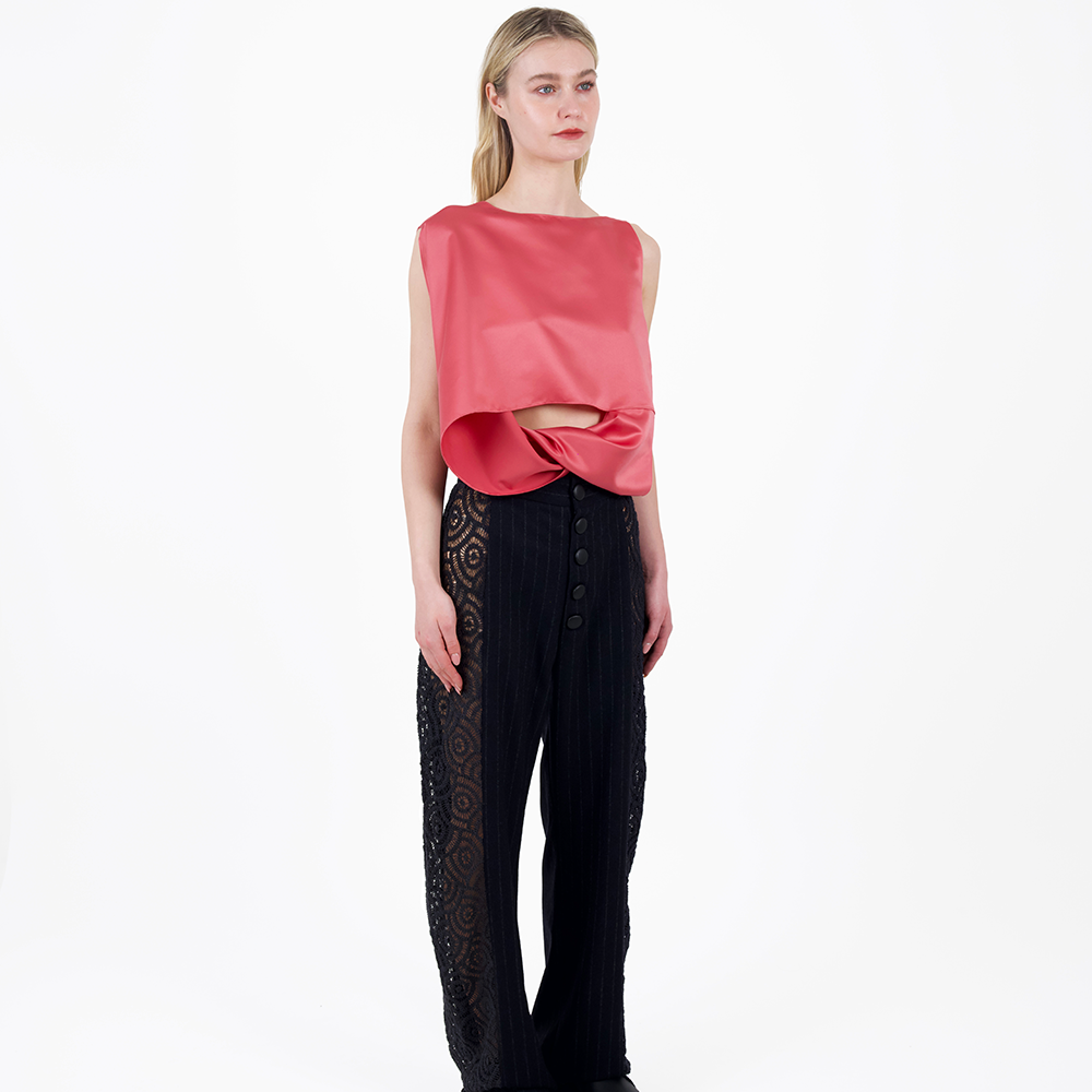 Shop Grace Weller's draped top with leather button. Stylish women’s clothing from a top clothing brand. Perfect for your shopping website. Shop now!