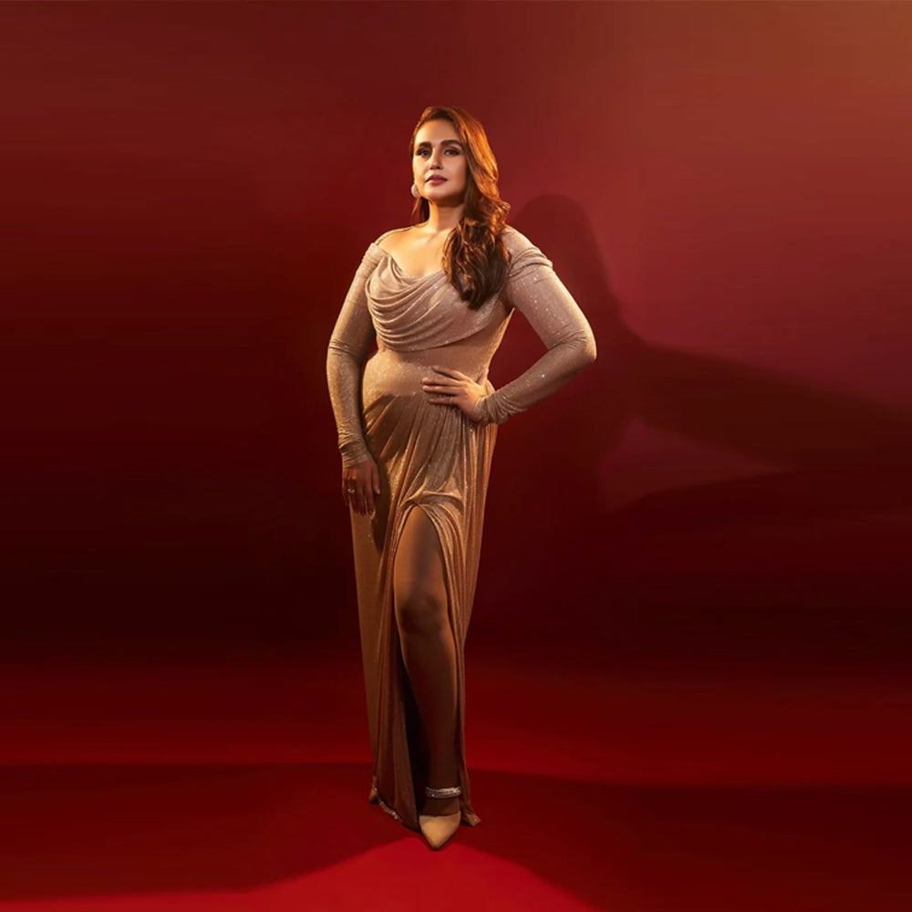 Swarovski corset dress with ruched neckline and draped fit, perfect for events. Shop online from our curated edit of premium fashion.