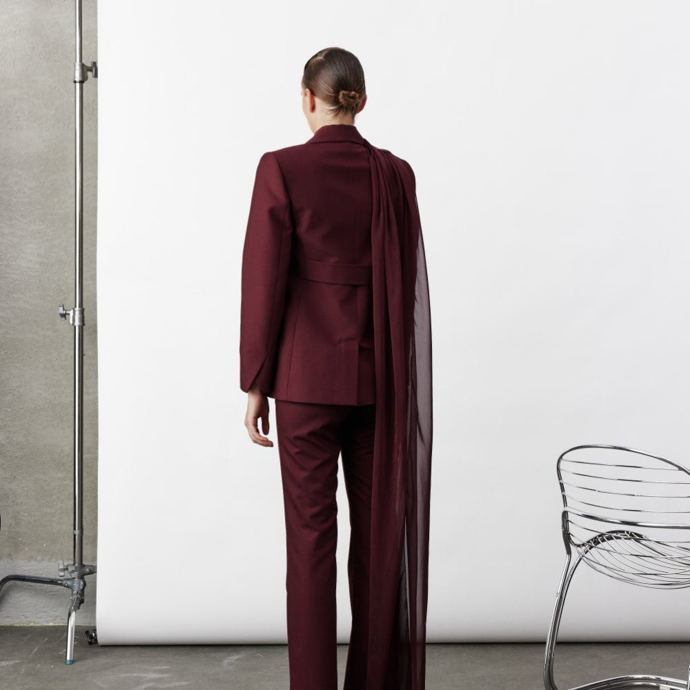 Elodie Blazer In Bordeaux