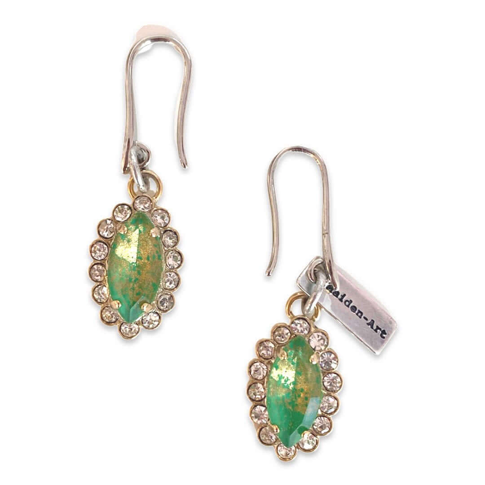 Emerald Green Crystals Earrings