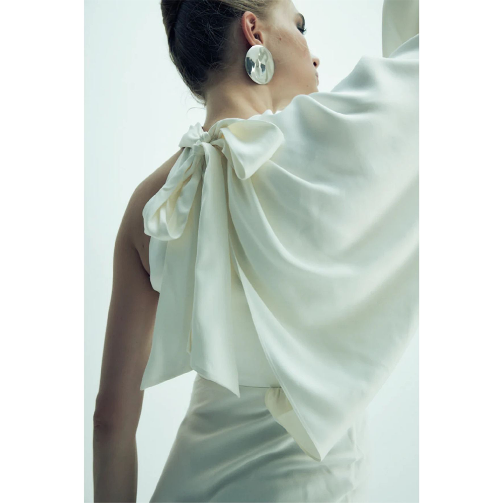 Emillien Asymmetric Satin Dress