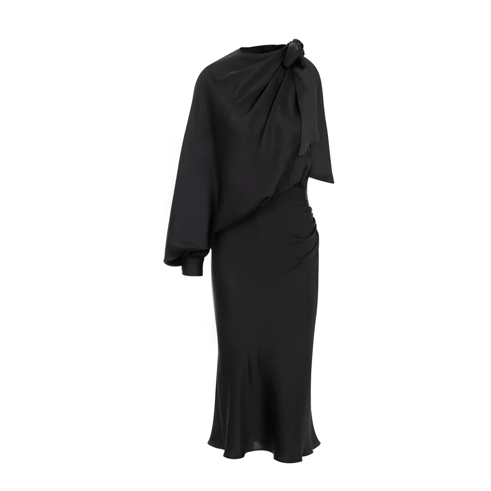 Emillien Asymmetric Satin Dress