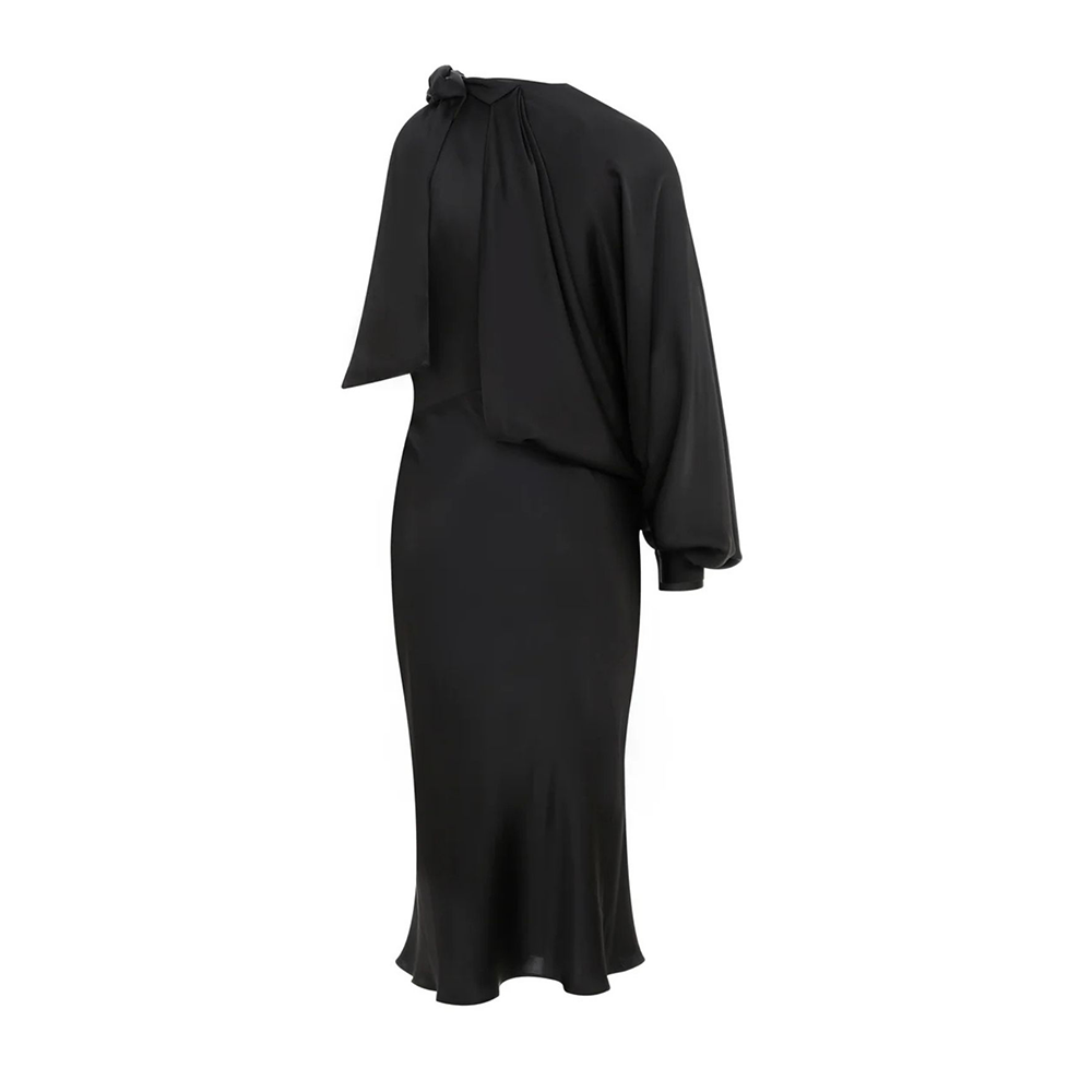 Emillien Asymmetric Satin Dress