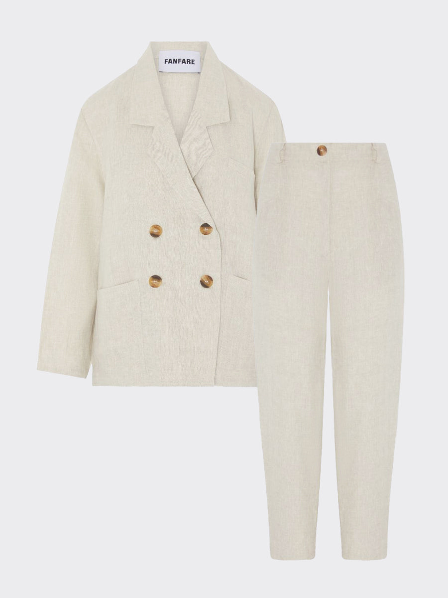 Women's Linen Suit in Beige | Sustainable | Fanfare