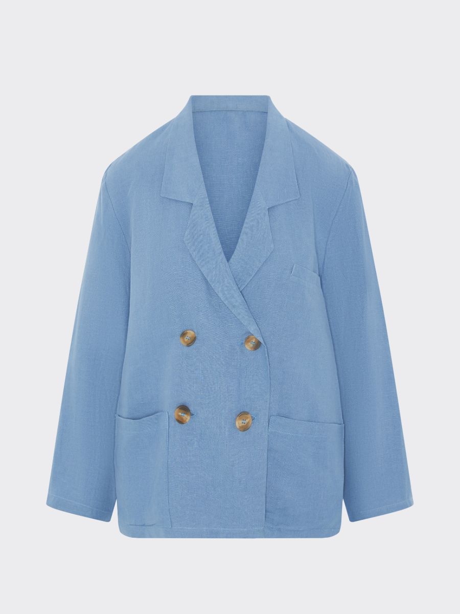 Women's Linen Suit in Blue | Sustainable | Fanfare