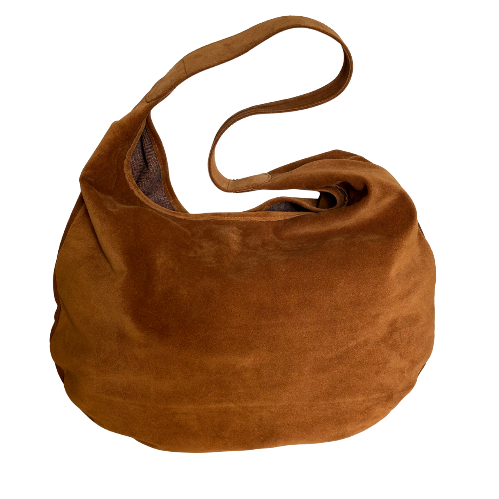 Experience Fiona Camel Suede handbags for women in chic fashion Shop Now!