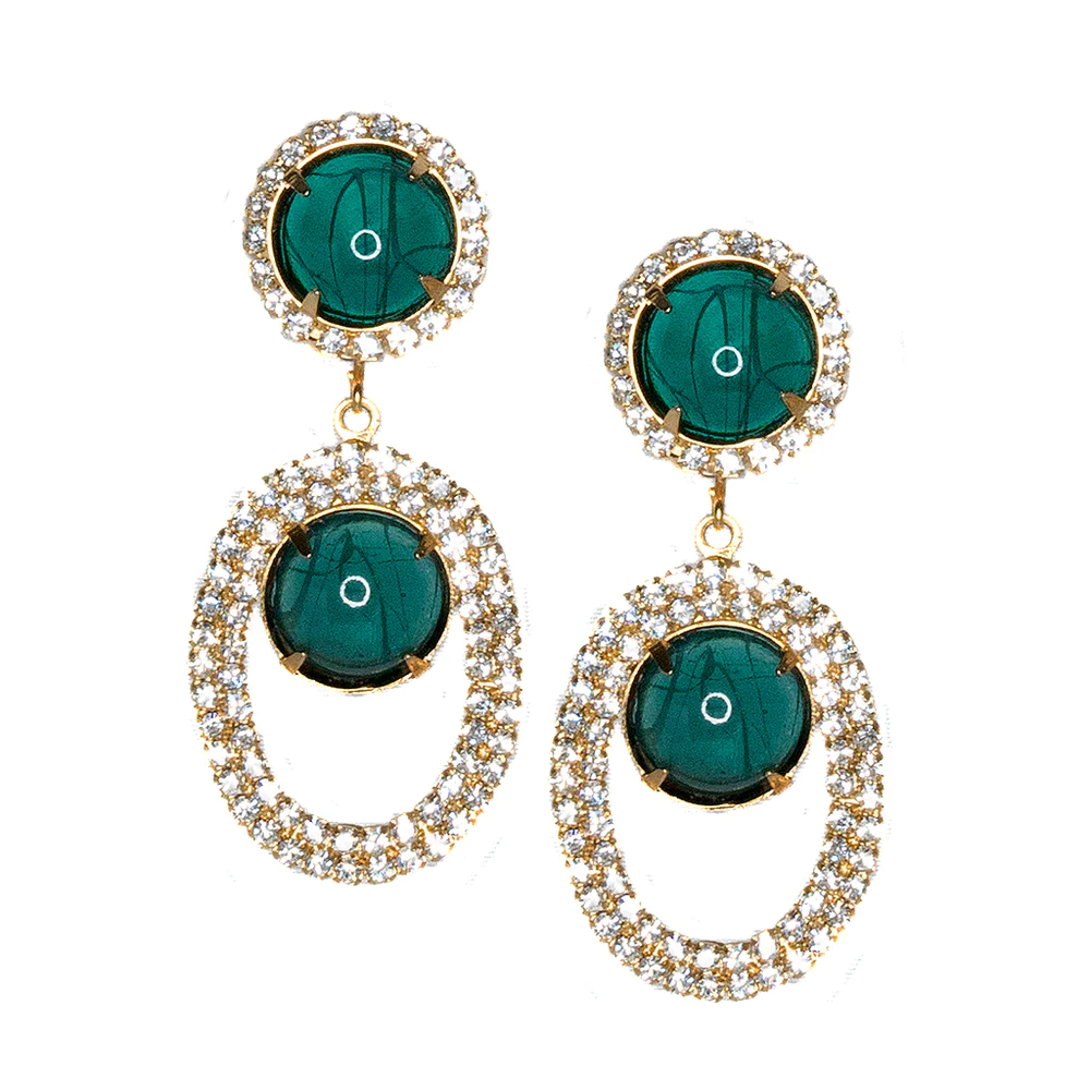 These flawed emerald teardrop earrings will make a statement as soon as you walk into a room.