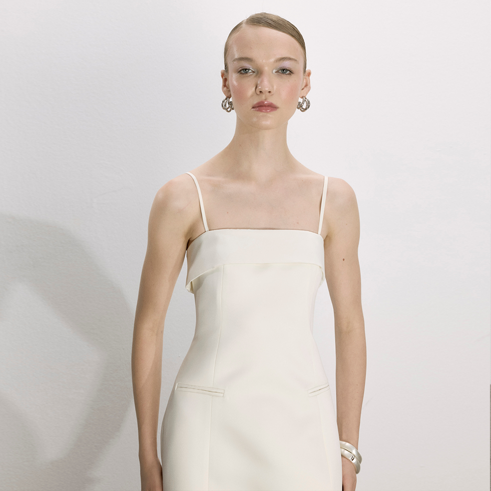 Gaia Long Dress in Vanilla Ice