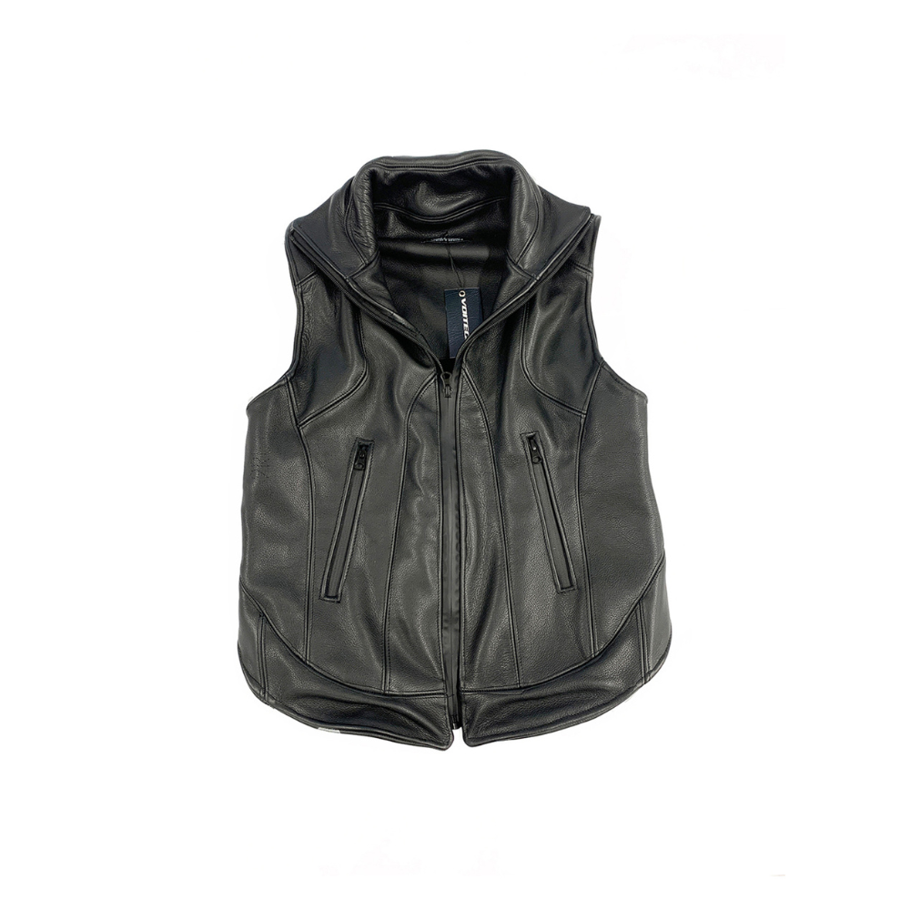 Shop online from our exclusive website and discover the Gatling Leather Gilet by Voitech®, crafted from premium heavy-grain leather with a sculpted motorsport-inspired silhouette.