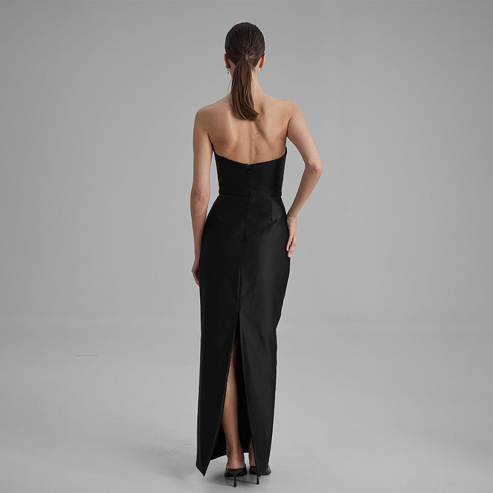 Gigi black strapless dress that showcases a refined simplicity that accentuates your natural grace. Explore our curation of designer dresses. Shop now!