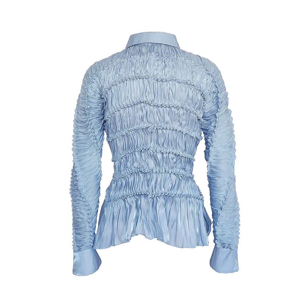 Shop the Kimono Sleeve Shibori Blouse by Junna. Explore our clothing brand for women's fashion. Perfect for every occasion. Shop now!