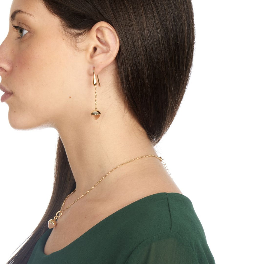 Shop online premium gold plated hook dangler earrings with carnelian pyramidal crystal and elegant modern detailing for versatile styling.