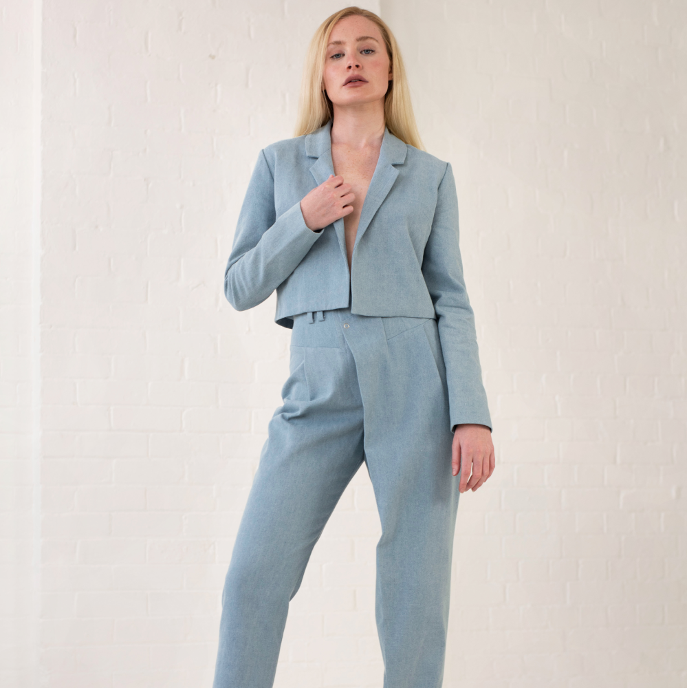 This high waist trousers are inspired by '80s tuxedos ‘,which is our stylist favourite fashion period. 