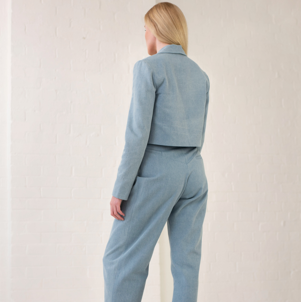 This high waist trousers are inspired by '80s tuxedos ‘,which is our stylist favourite fashion period. 