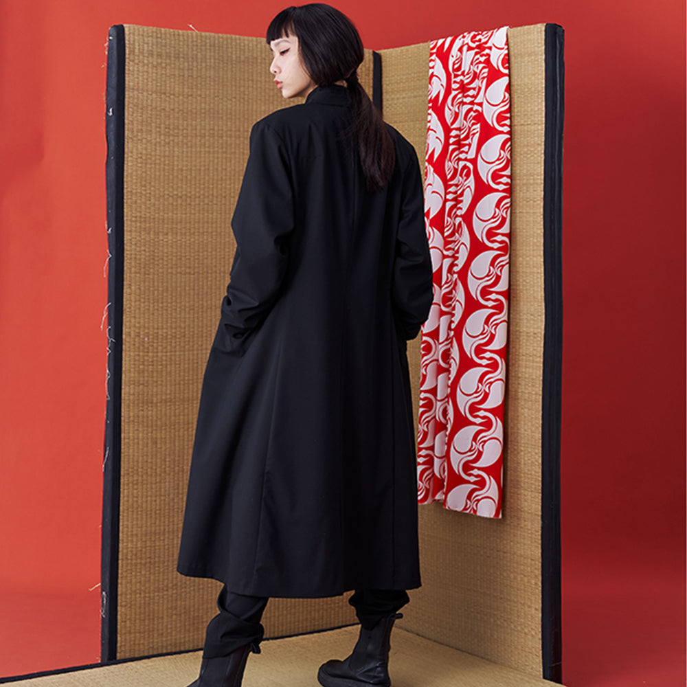 Explore designer clothing online with INF Kimono Suit Jacket Black. Shop Now!