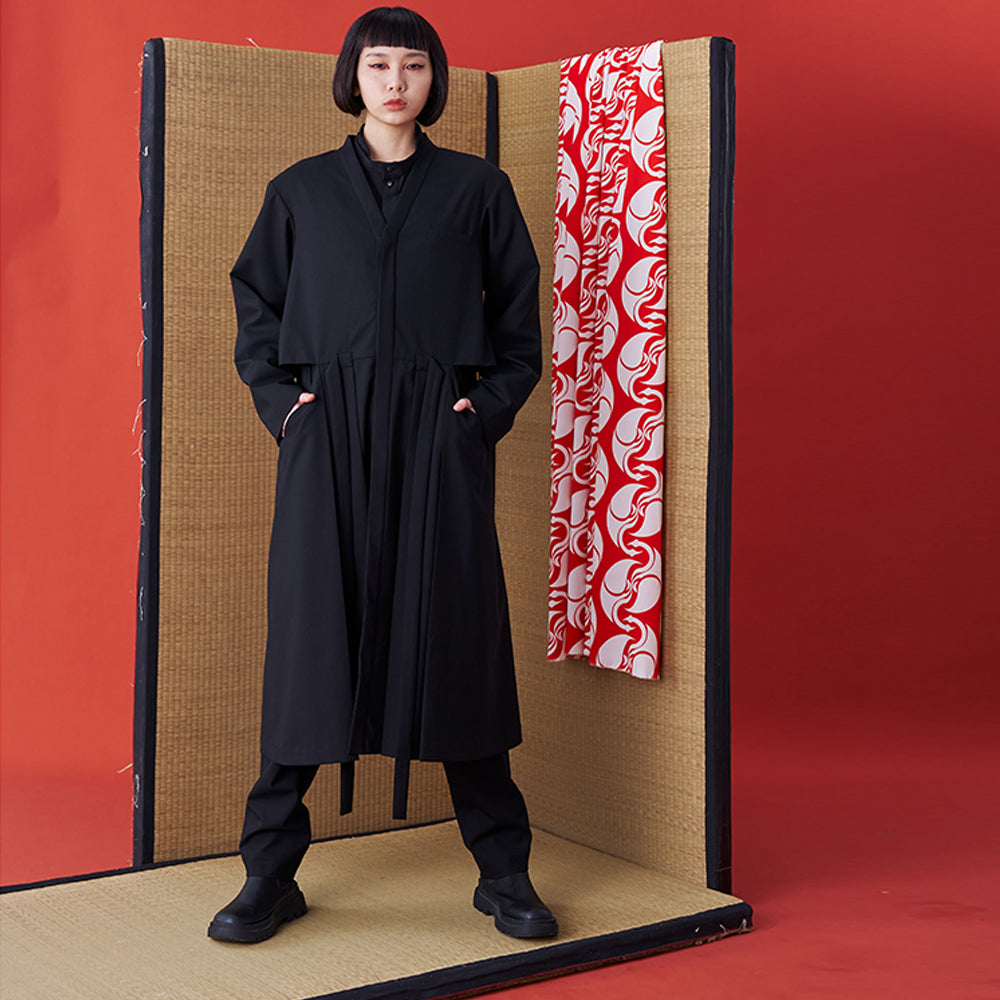 Explore designer clothing online with INF Kimono Suit Jacket Black. Shop Now!