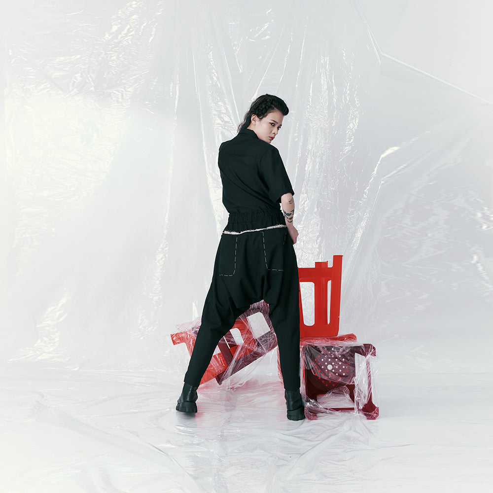 Stylish designer wear INF Deconstructed Multi-Pocket Pants. Shop Now!