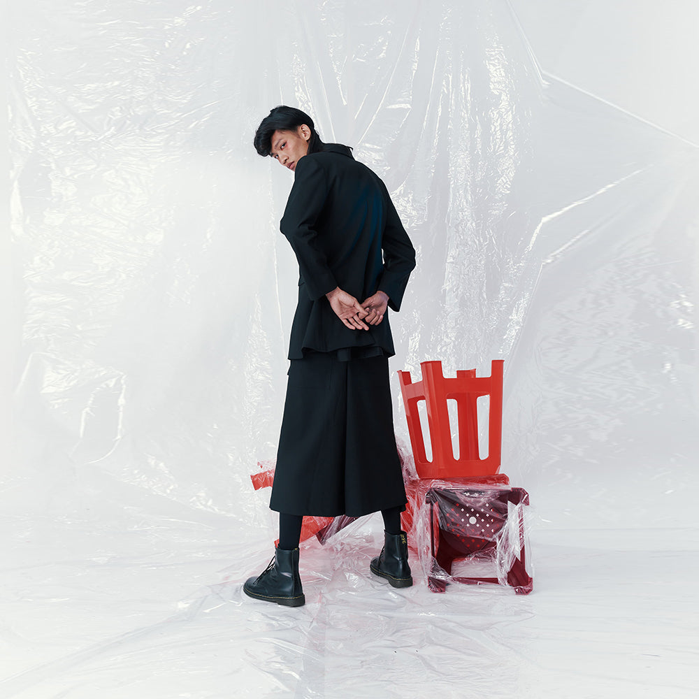 Explore INF Multi layered Strapped Suit Jacket at shopping website Shop Now!