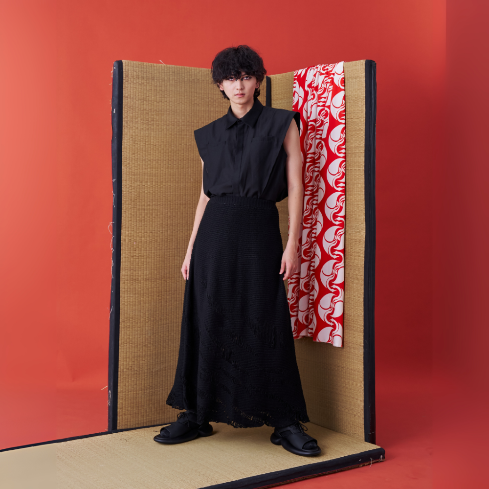 Explore INF Tiger Stripe Knit Long Skirt at our online clothing store. Shop Now!