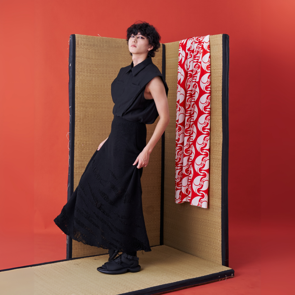 Explore INF Tiger Stripe Knit Long Skirt at our online clothing store. Shop Now!