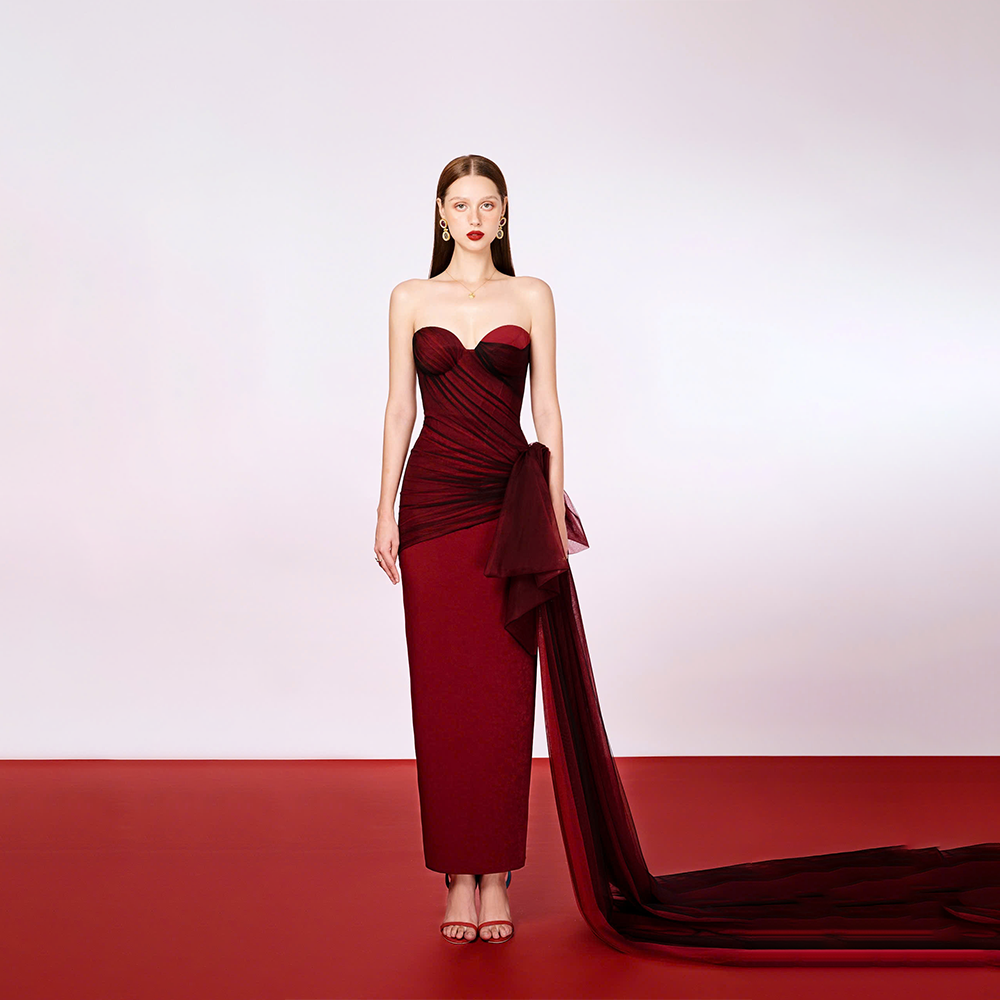 Discover the Insecta Strapless Midi Dress, a stunning luxury designer dress that combines elegance and modernity. Perfect for any occasion. Shop Now!