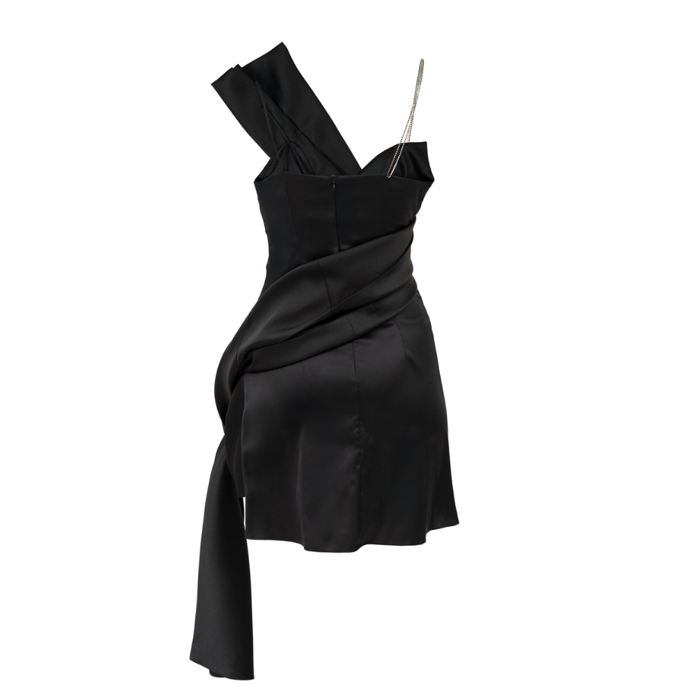JANET Black Wrap Dress