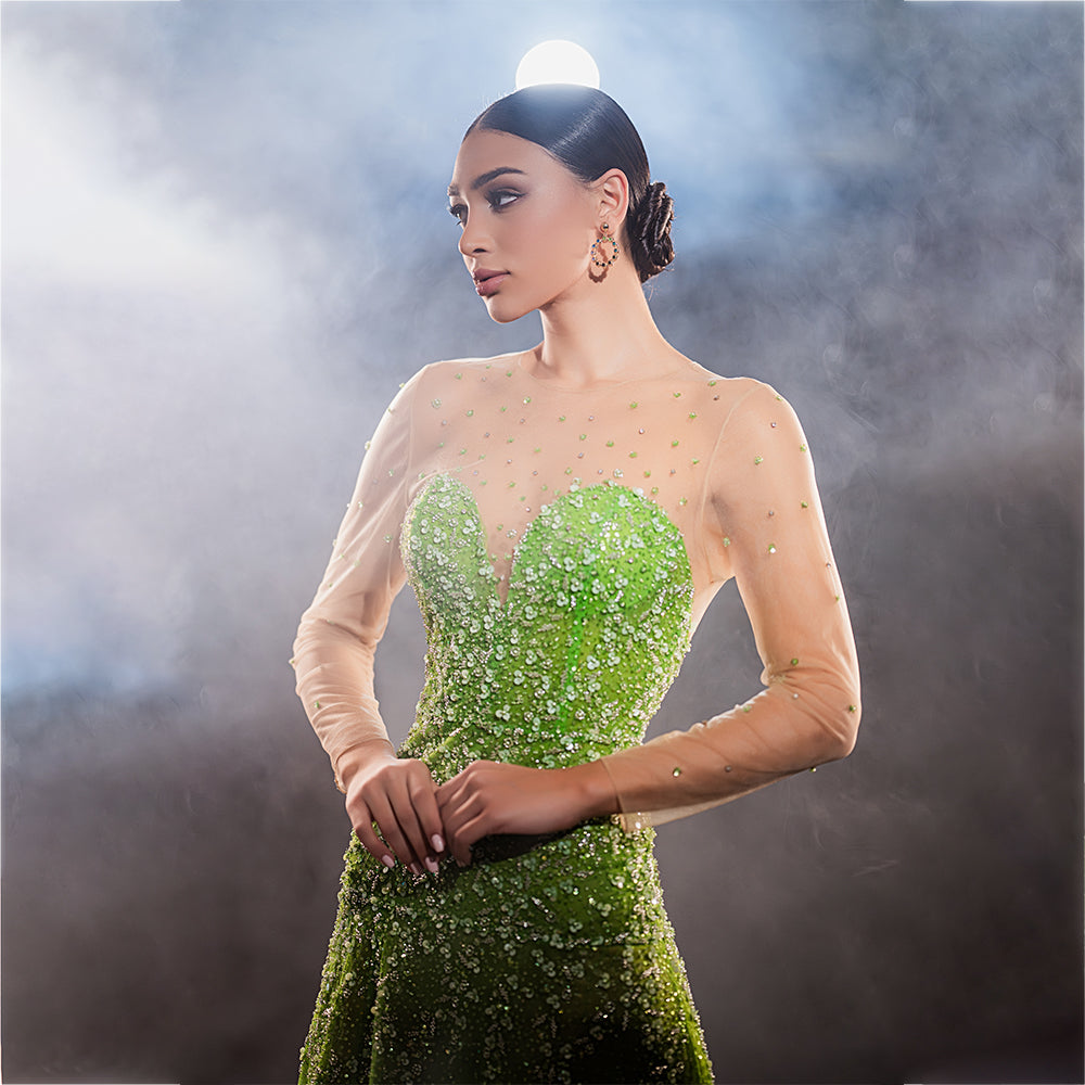 Step into elegance with the Jade dress from The Luxe Maison. A perfect fit for any occasion, this stunning piece is available at our exclusive dress boutique. Shop Now!