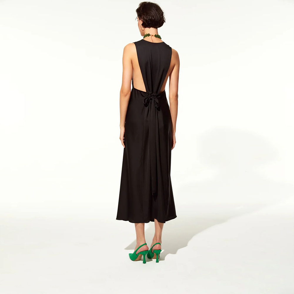 Jain Tie Back Dress in Black