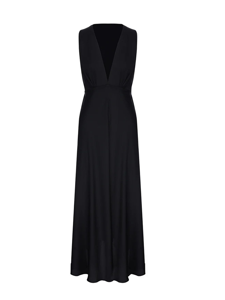 Jain Tie Back Dress in Black