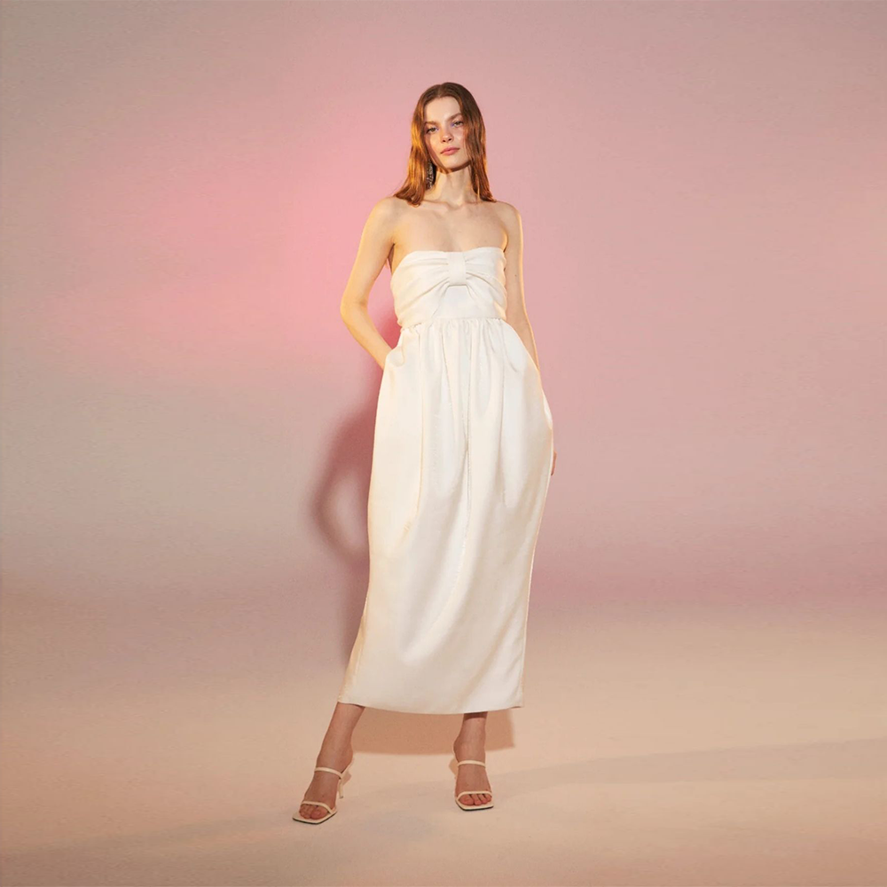 Jeanne Balloon Midi Dress