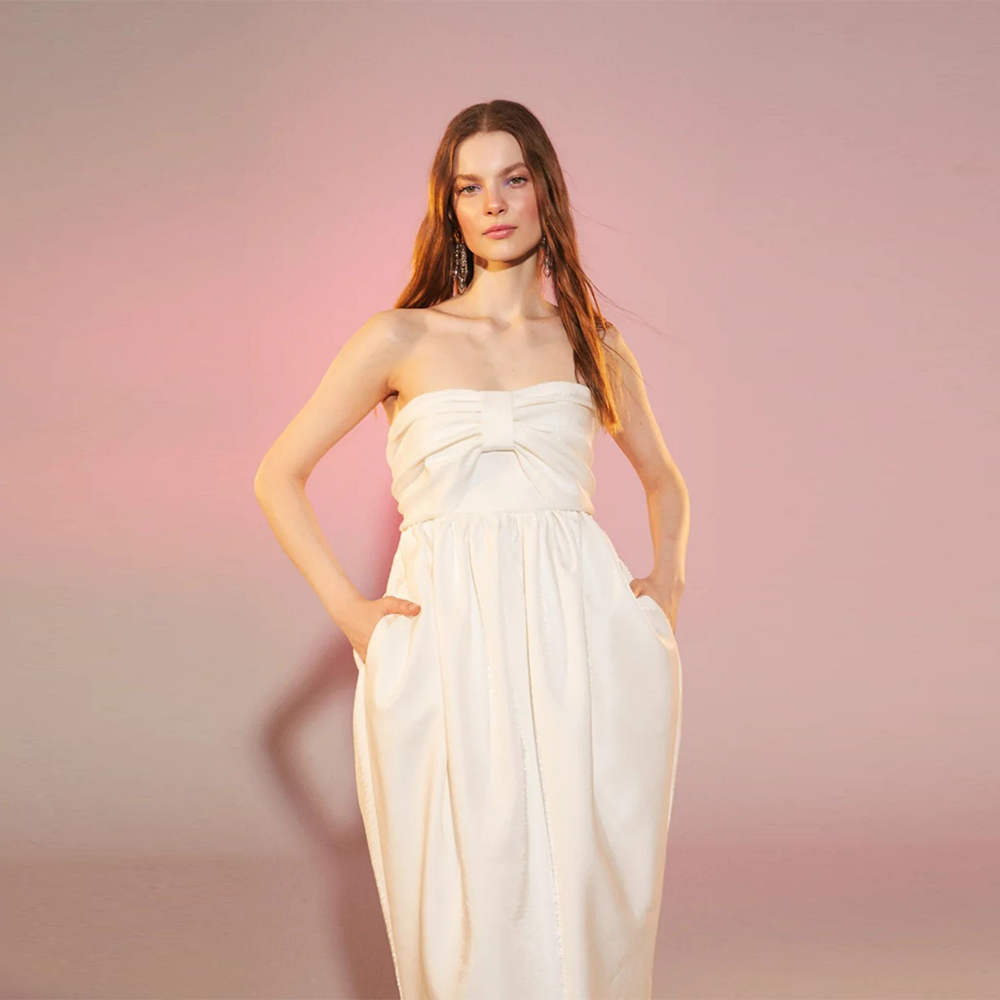 Jeanne Balloon Midi Dress