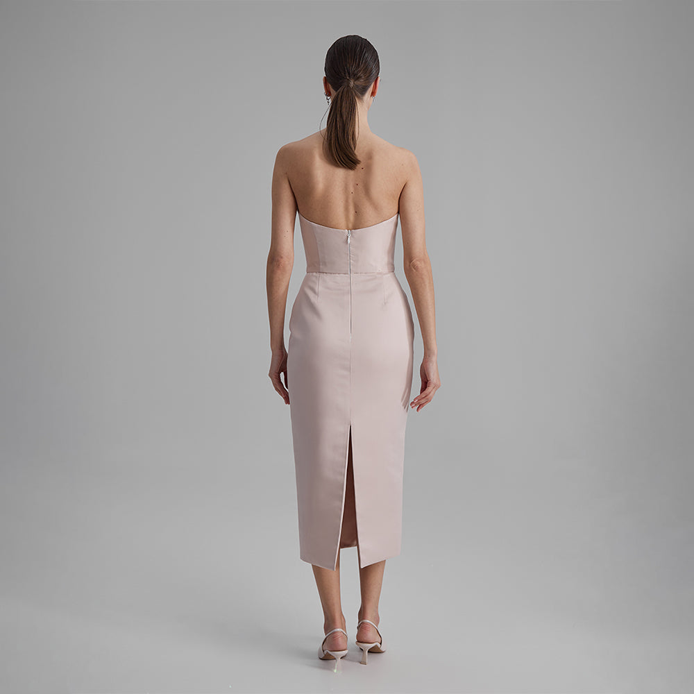 Shop Kira fitted dress in stunning nude color. The strapless neckline accentuates your natural grace. Explore our range of classic dresses. Shop now!