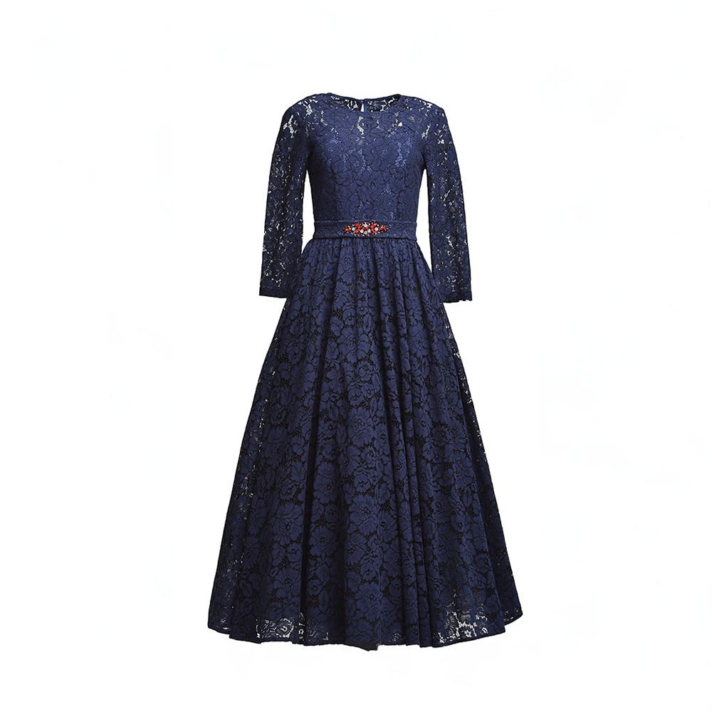 This stunning blue lace dress from MATSOUR’I can be a glamorous evening or a cocktail dress. Dress is  made from lace fabrics