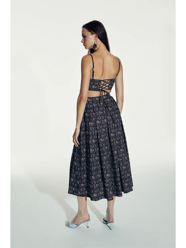 Lalia Printed Cotton Top