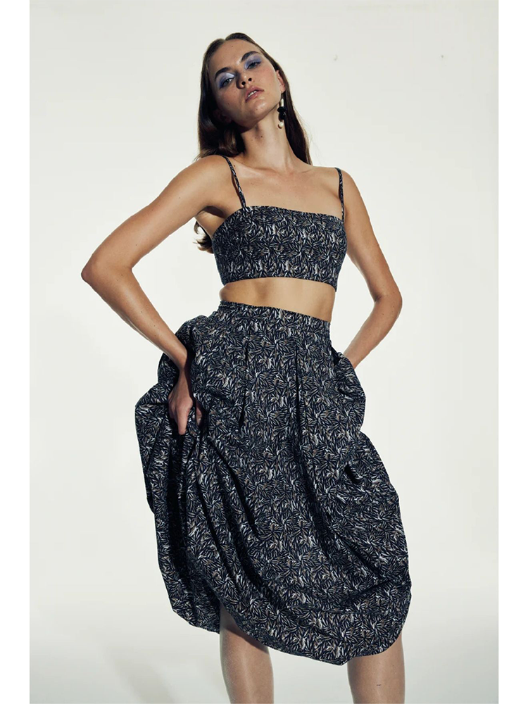 Lalia Printed Cotton Top