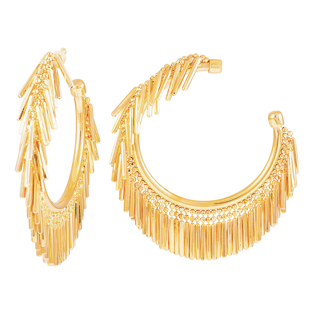 Elevate your style with large gold tassel hoop earrings from women accessories stores. Perfect for any occasion! Shop Now!