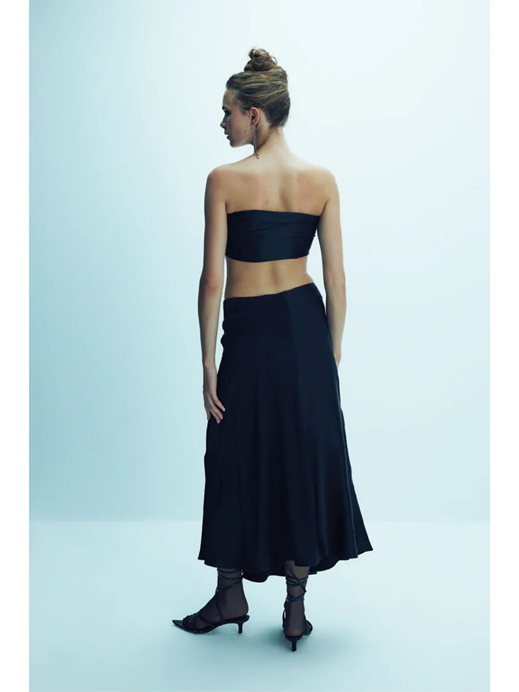 Lia Satin Maxi Skirt