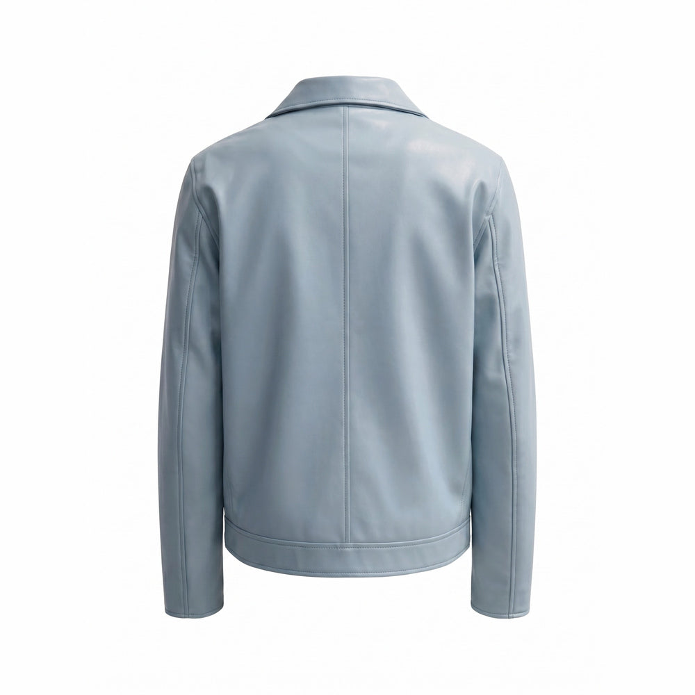 Shop online from our exclusive website and discover the Men's Olive Leather Jacket, crafted from premium plant-based Oleatex® for a modern, animal-free alternative with timeless style.
