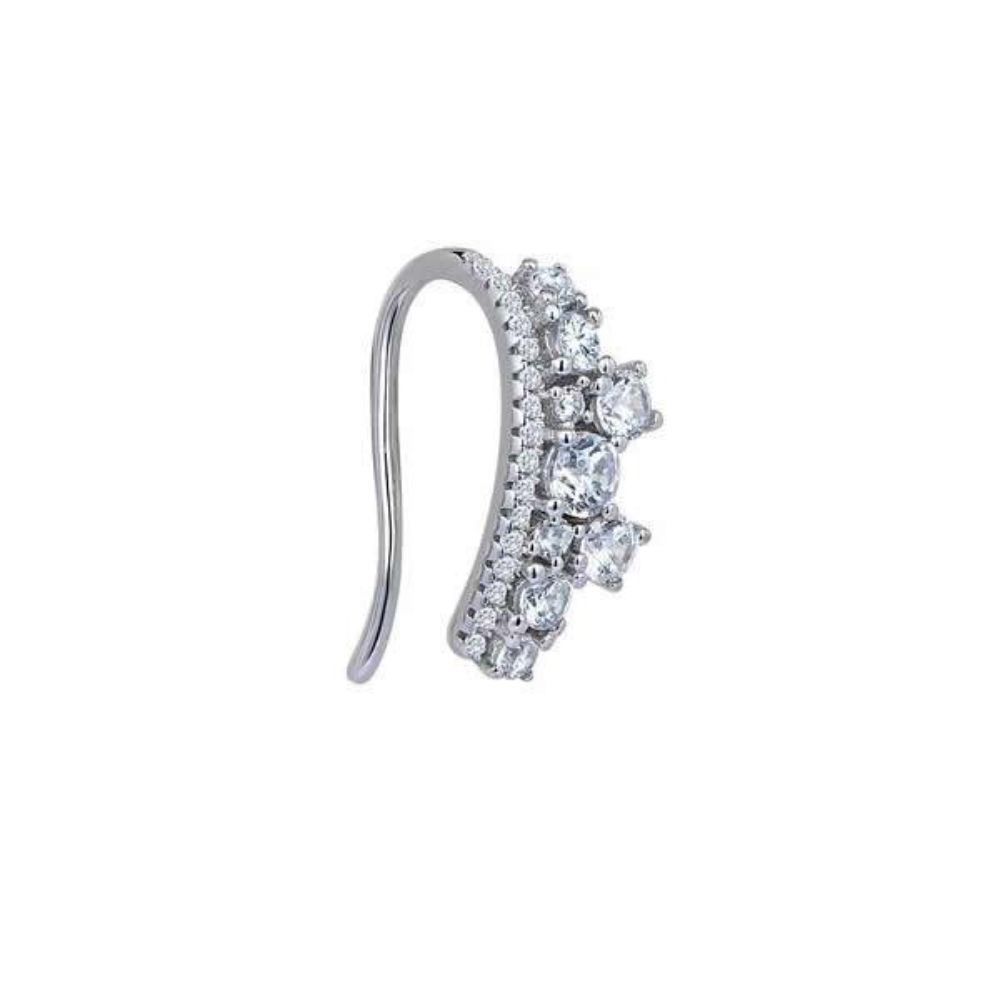 This earcuff is a bright addition to your look without the need for your ears to be pierced. 925 Sterling Silver Earcuff.