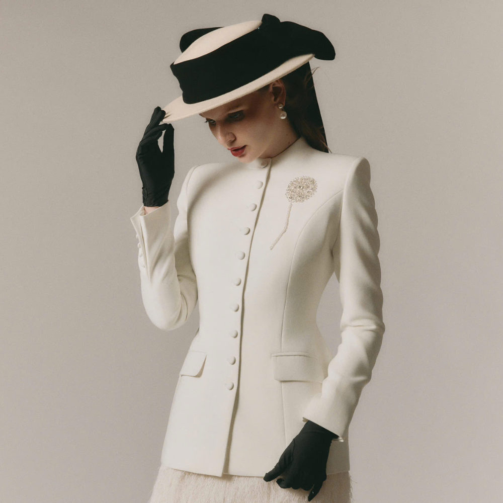 High end clothing meets grace with Milana Poly Silk Jacket. Shop Now!