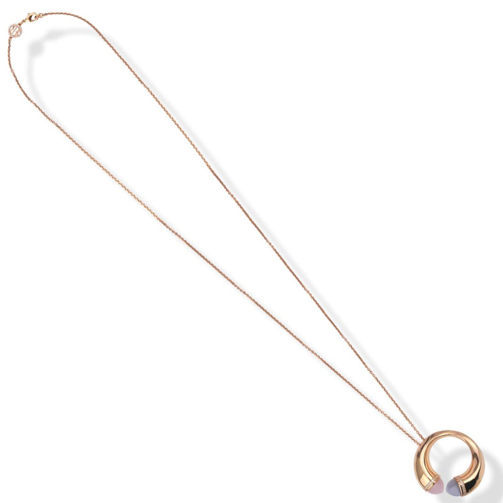 Shop online premium rose gold circle pendant necklace with colored crystals and sparkling CZ stones.