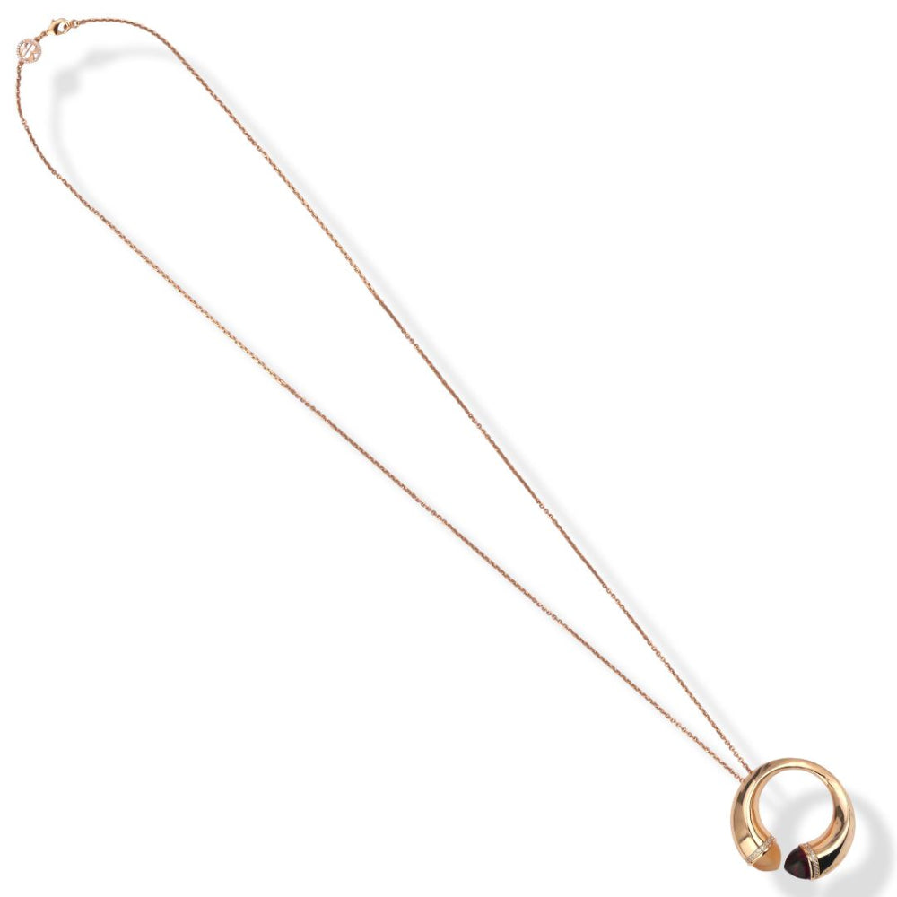 Shop online premium rose gold circle pendant necklace with colored crystals and sparkling CZ stones.