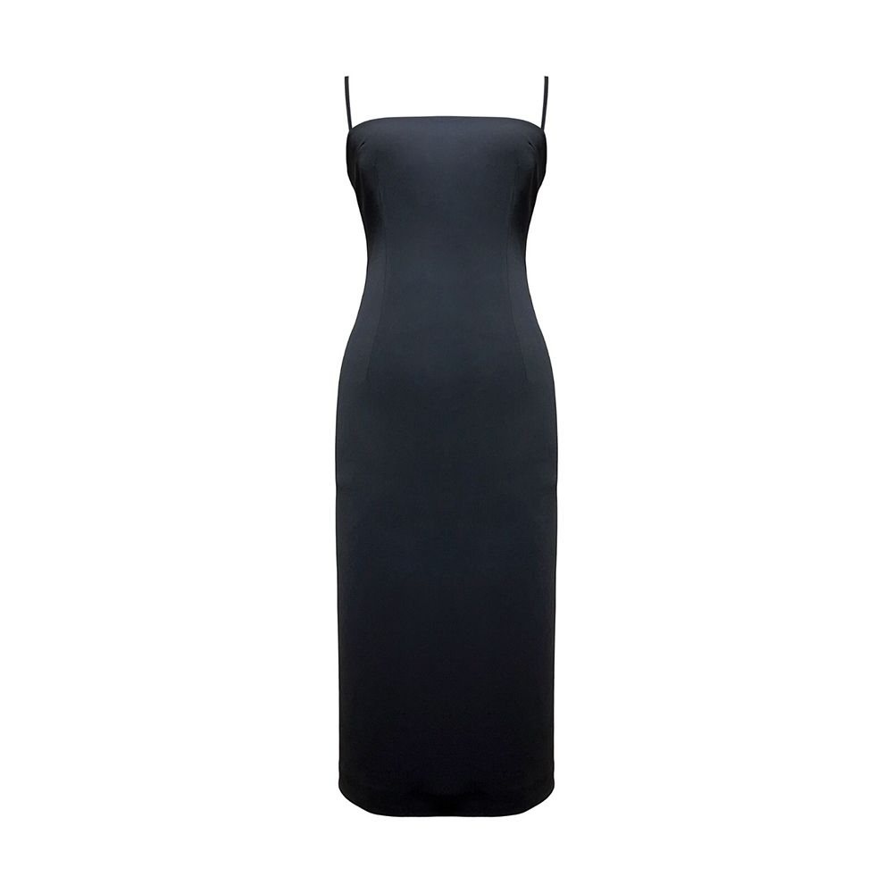 Miles Crepe Midi Dress in Black
