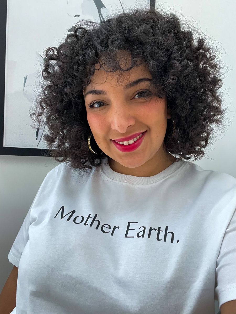 Women's White Organic Cotton T-shirt | Mother Earth | Fanfare